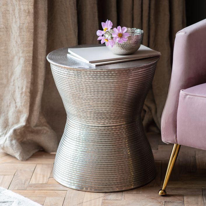 Karad Antique Silver Side Table