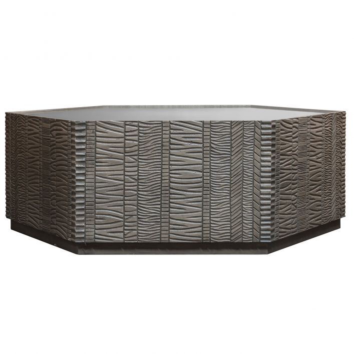 Greywash Wood/Glass Top Coffee table