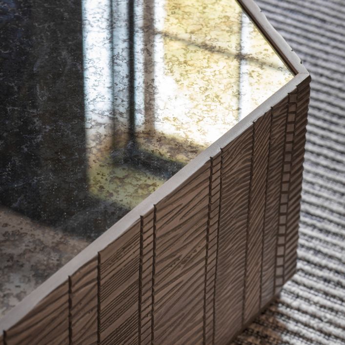 Greywash Wood/Glass Top Coffee table