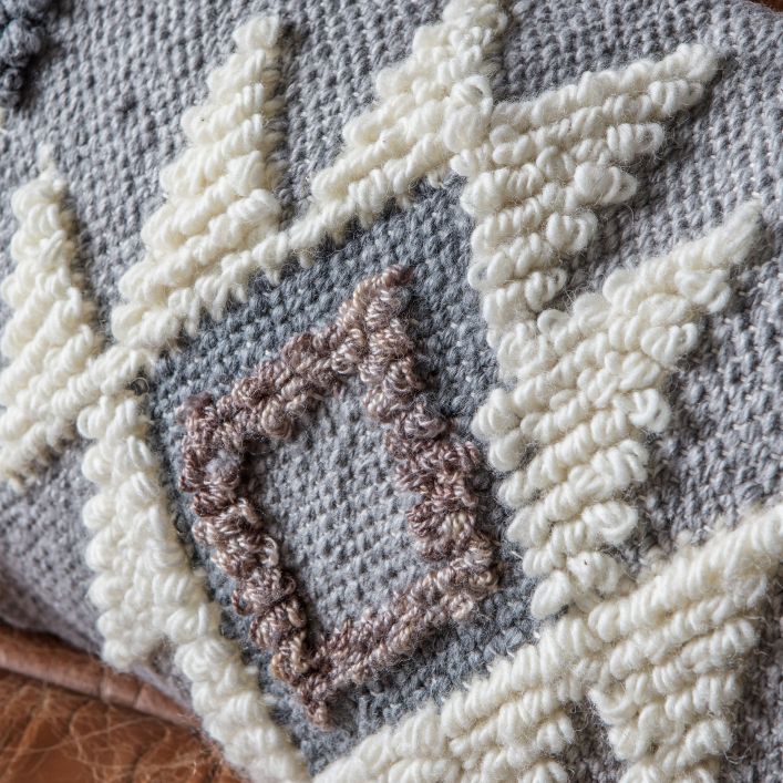 Coussin Bram Gris Crème