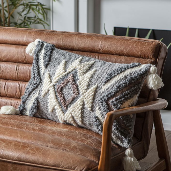 Coussin Bram Gris Crème