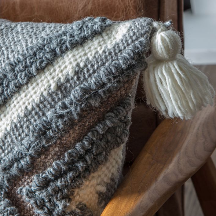 Coussin Bram Gris Crème