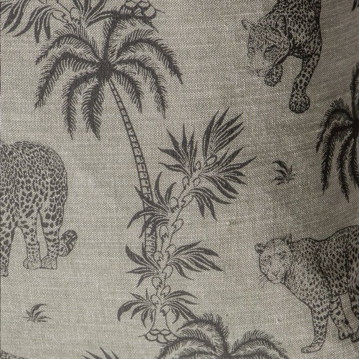 Zola Palm Leopard Grey Cushion