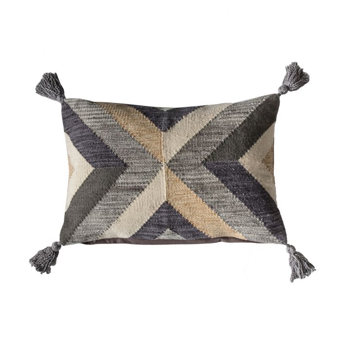 Walker Tassel Cushion Grey