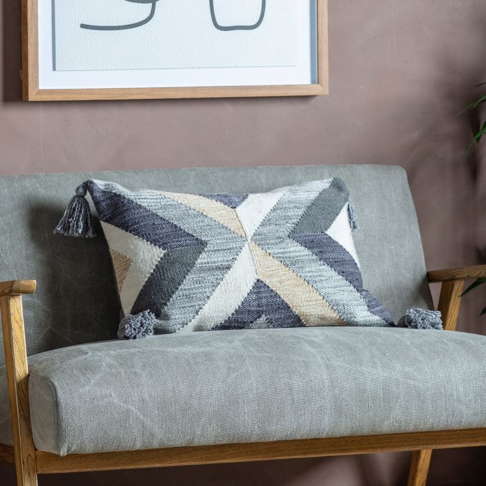 Walker Tassel Cushion Grey