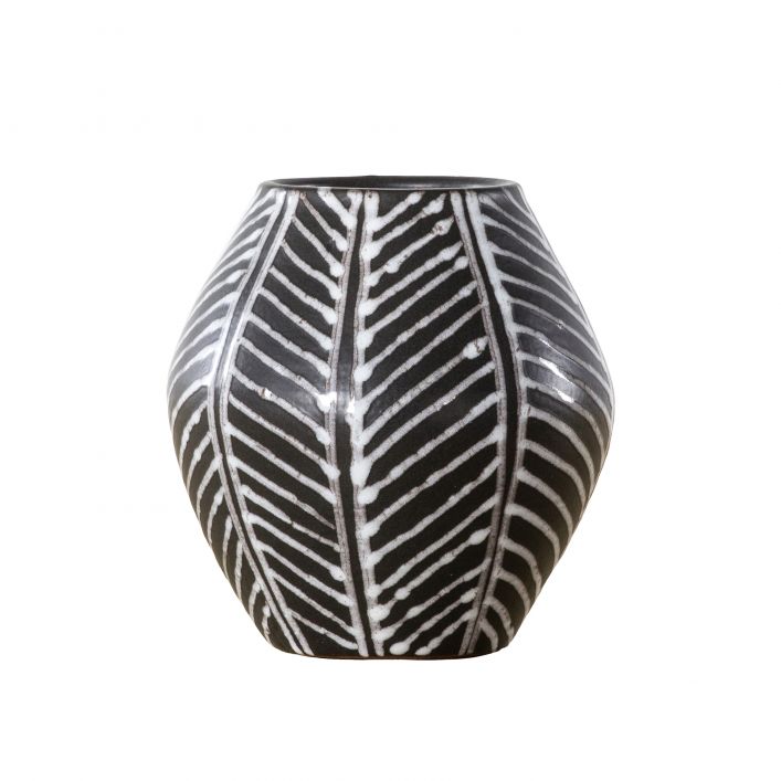 Lecce Black Ceramic Vase