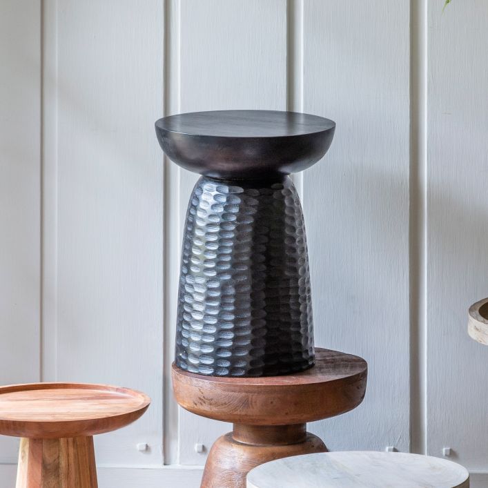 Kennington Side Tables Mango/Black Wood