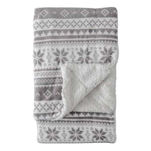 Flannel Sherpa Throw Various Colours
