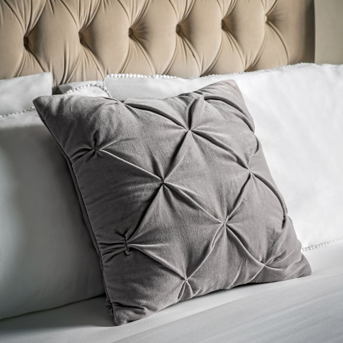 Rossmore Velvet Cushion Neutral
