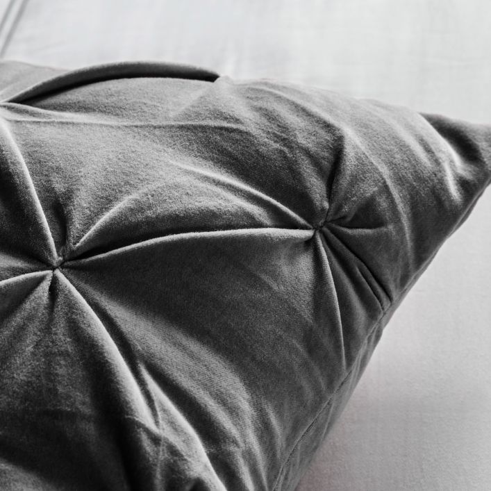 Rossmore Velvet Cushion Charcoal