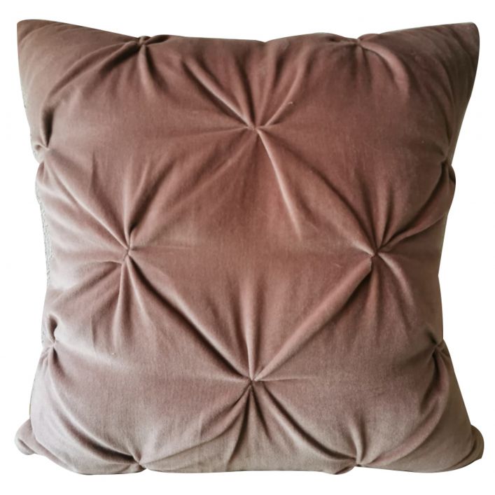 Rossmore Velvet Cushion Blush