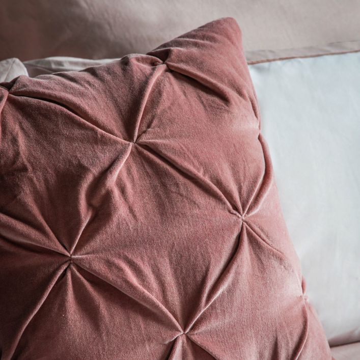 Rossmore Velvet Cushion Blush