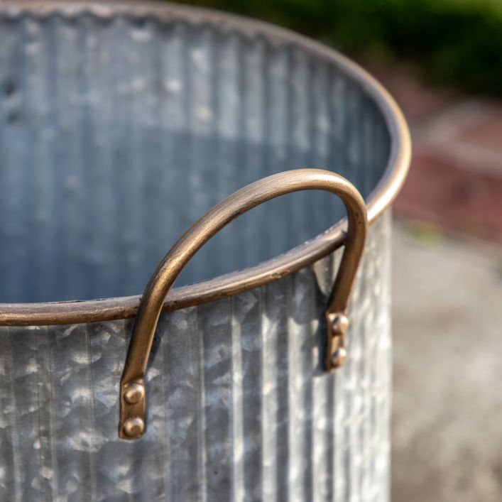 Silver Galvanised Planters (Set of 3)