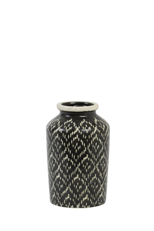 Vase en céramique noir/blanc Elbas