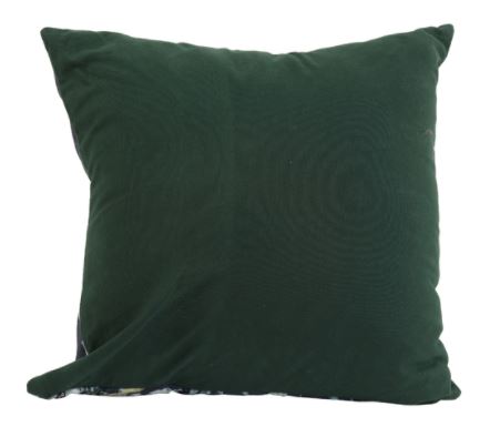 Schwarz-grünes Kissen mit Boom-Print