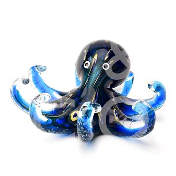 OBJETS DART GLASS FIGURINE - OCTOPUS FIGURINE