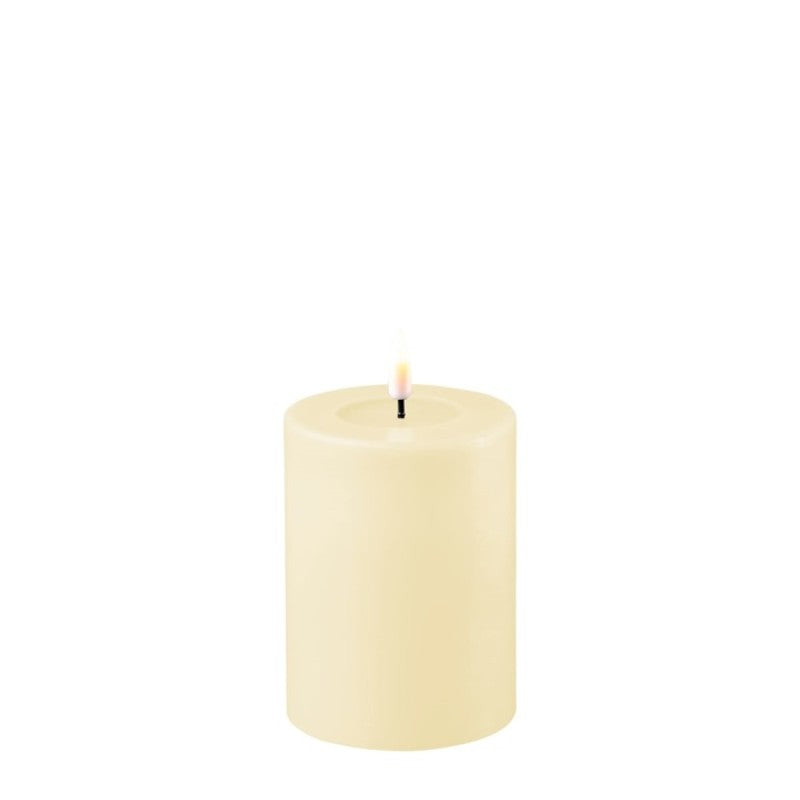 Cream Real Flame LED Candle 7.5x10cm