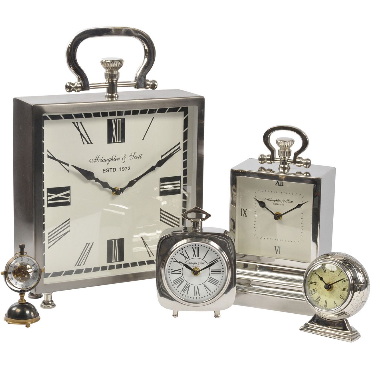 Extra kleine rechteckige Latham-Uhr aus Aluminium