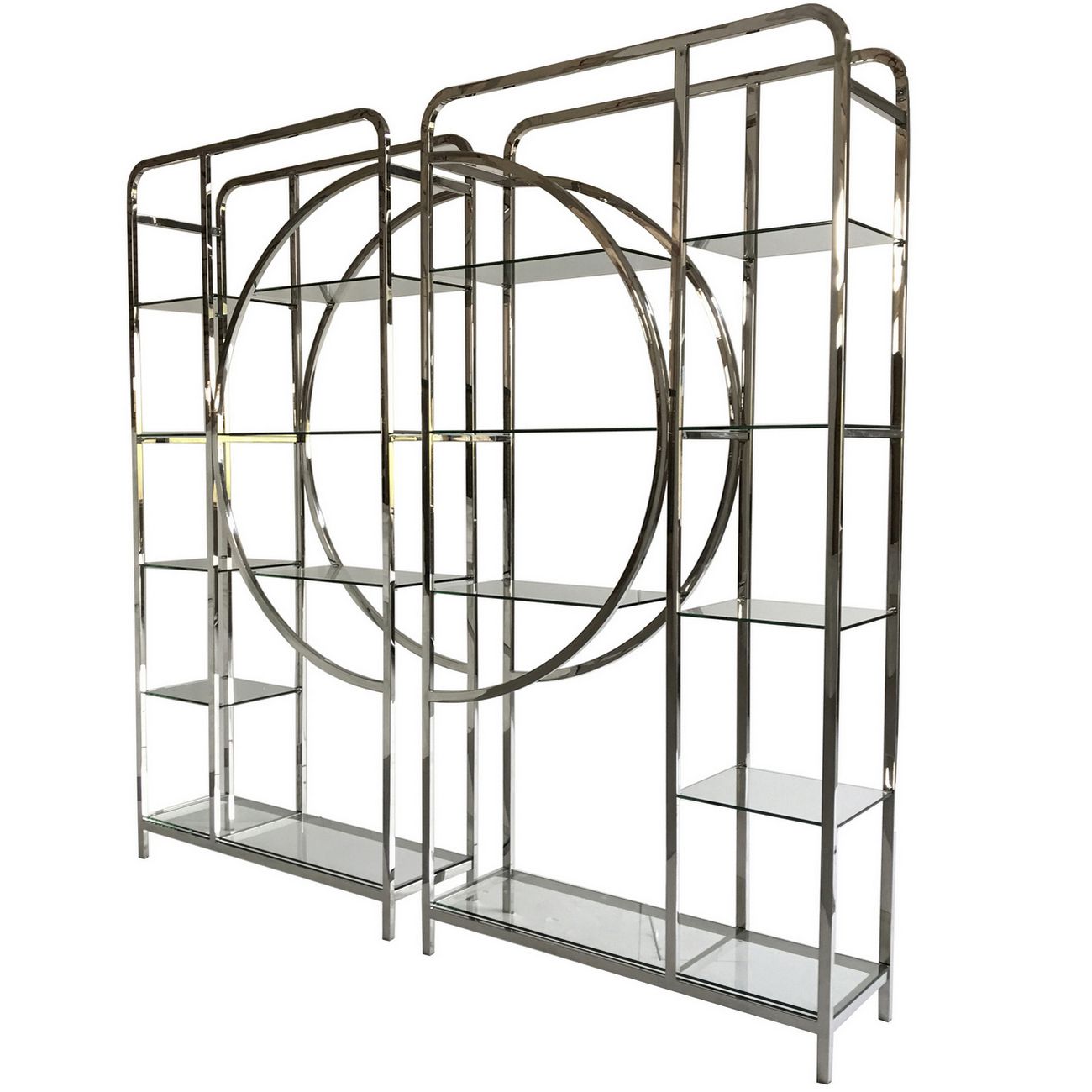 Gatsby Steel Decadence Shelving Units (Set of 2) ( DISPLAY ONLY)