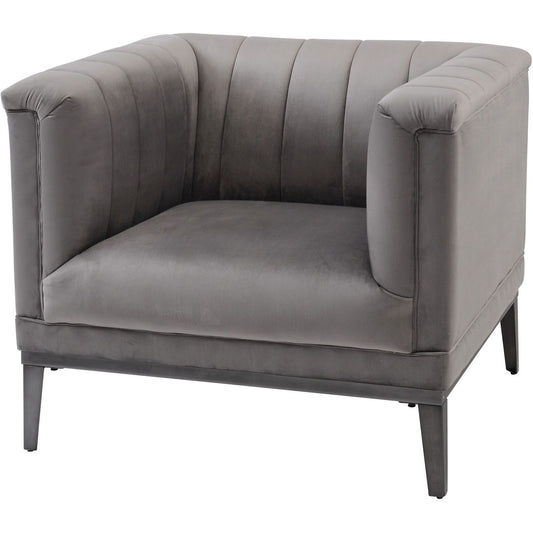 Hattie Grey Ribbed Occasional Chair