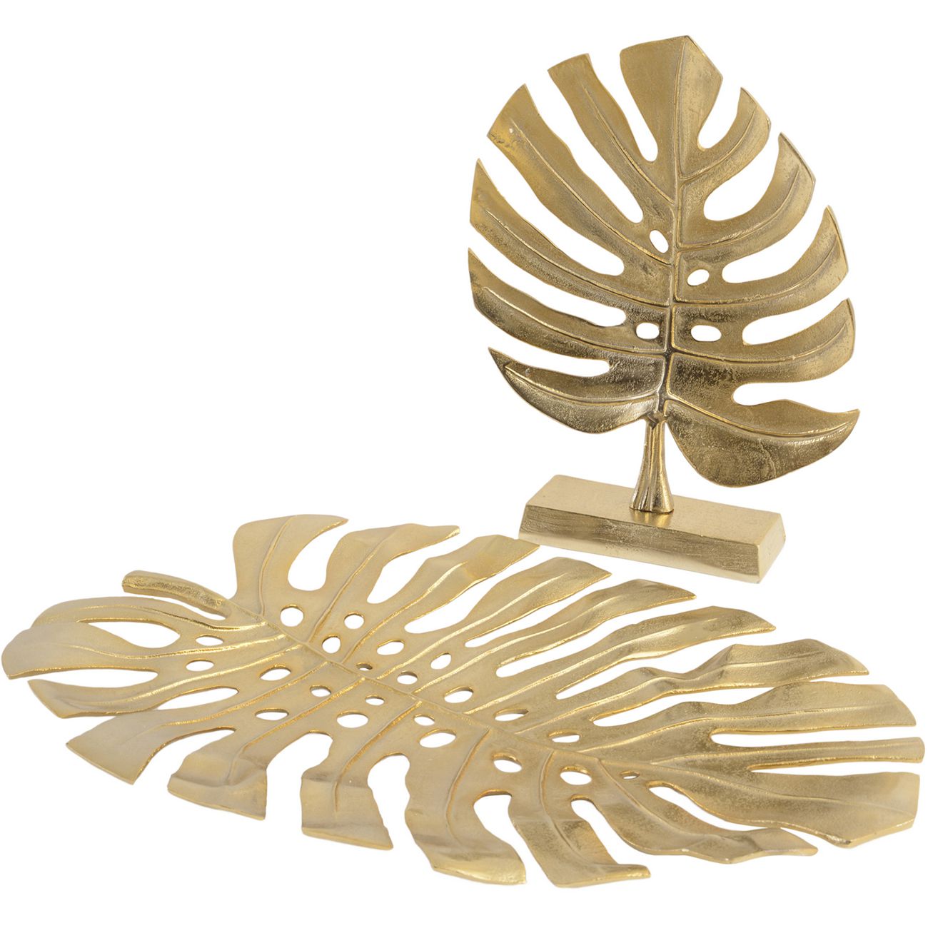 Monstera Gold Leaf Aluminium Sculpture