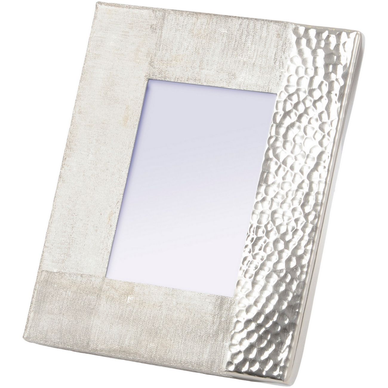 Fuse Hammered and Brushed 5X7 Inch Photo Frame in Silver Finish