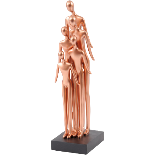Rose Gold Abstract Family Gathering Sculpture