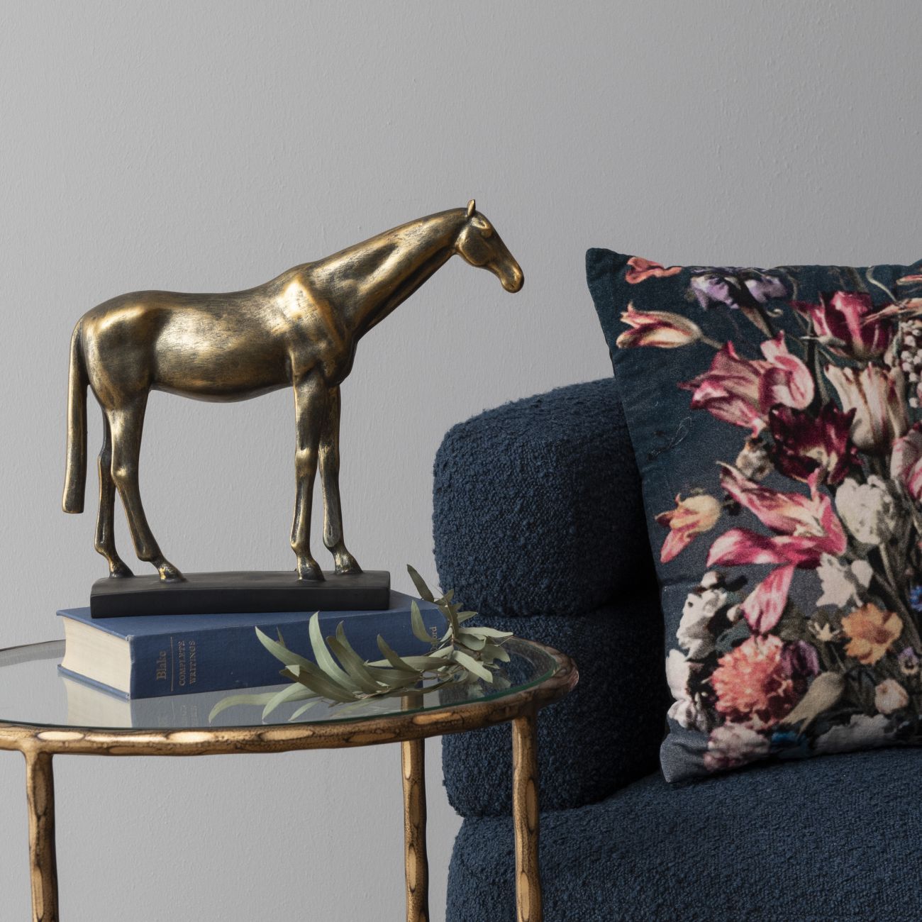 Drambuie Bronze Resin Horse Sculpture Head Up