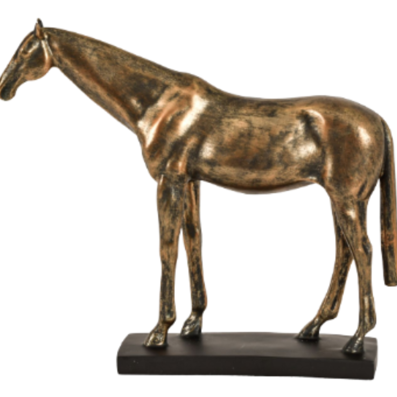 Drambuie Bronze Resin Horse Sculpture Head Up