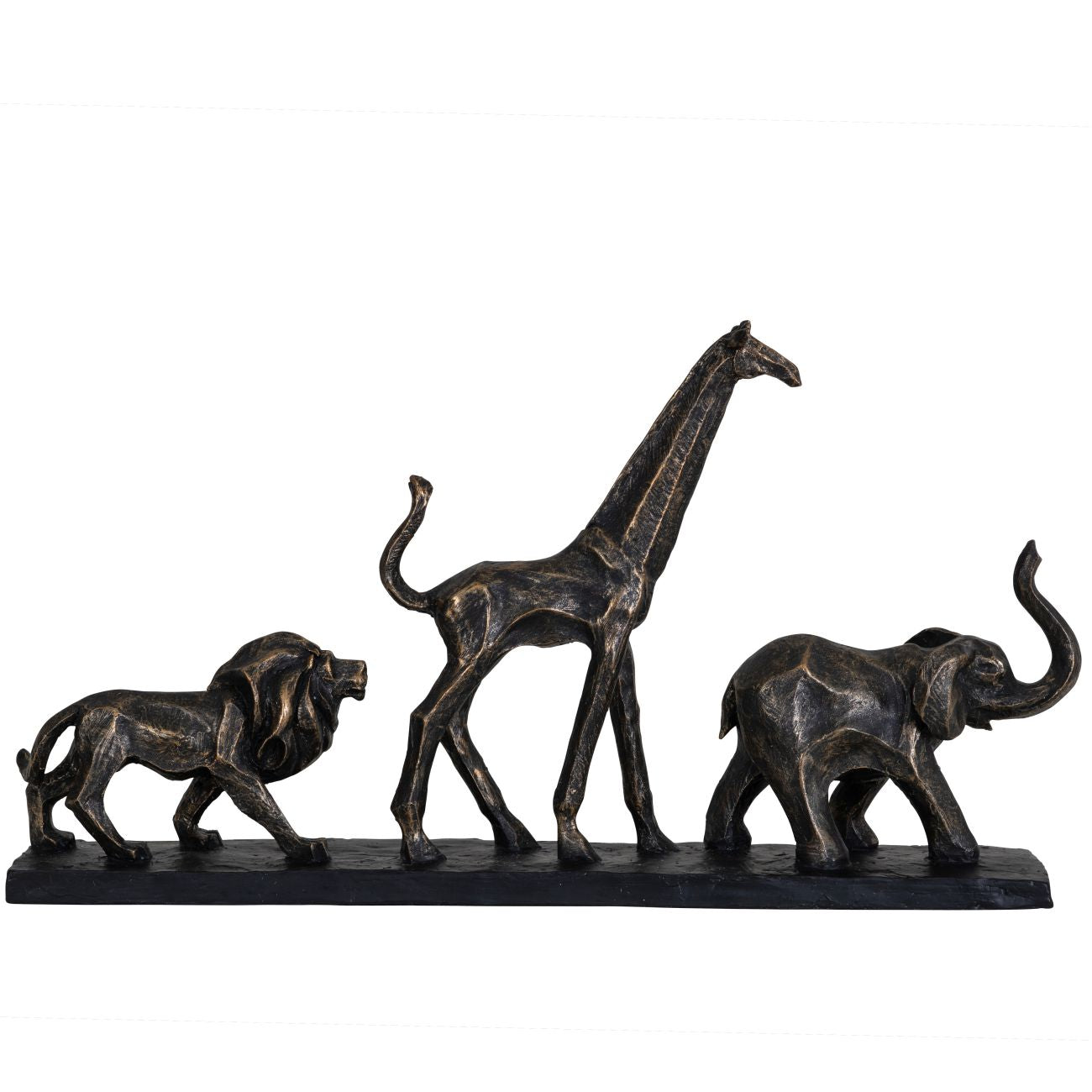 Bronzene Safari-Skulptur
