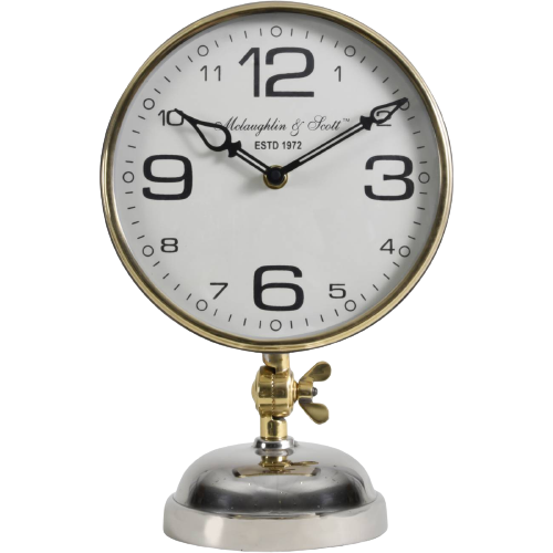 Stollard Gold, Brass and Nickel Mantle clock