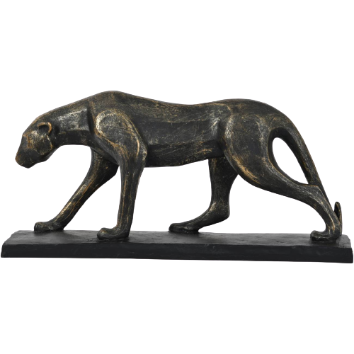 Cubist Resin Leopard Sculpture