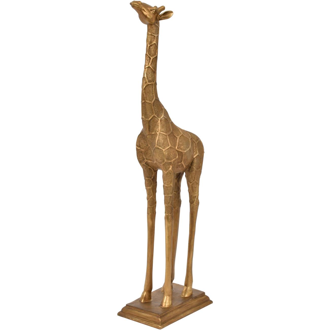 Giant Giraffe Gold Sculpture Head Forward