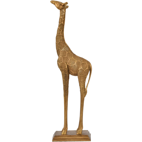 Giant Giraffe Gold Sculpture Head Forward