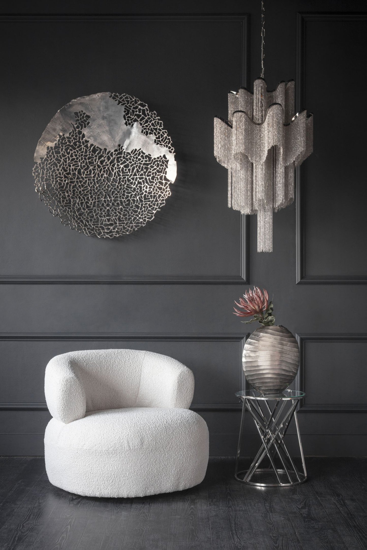 Olivia Occasional Chair in Boucle Ivory