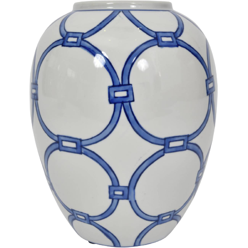 Blue Loops Hand painted Vase