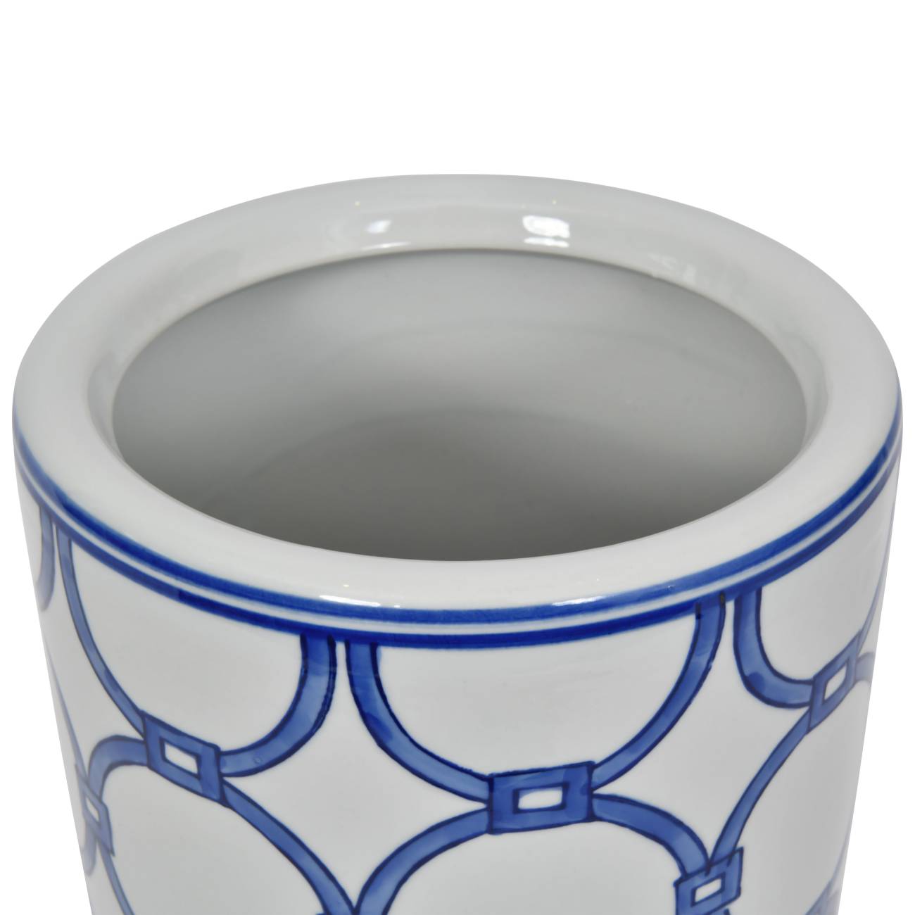 Blue Loops Handpainted Umbrella Stand