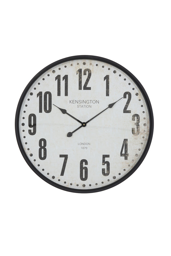 Kennisington Wall Clock Black/Beige 67cm