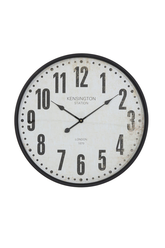 Kennisington Wall Clock Black/Beige 67cm