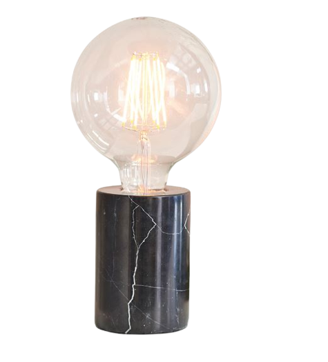 Schwarze Marmorlampe