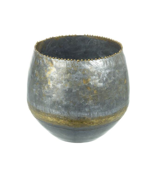 Planter Kenzi Metal GREY/GLD Small