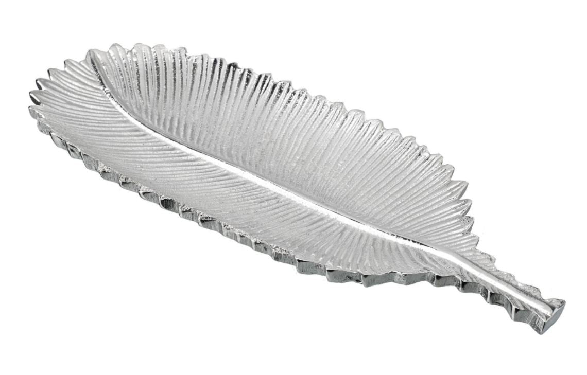 Dish Feather Nickel Silver