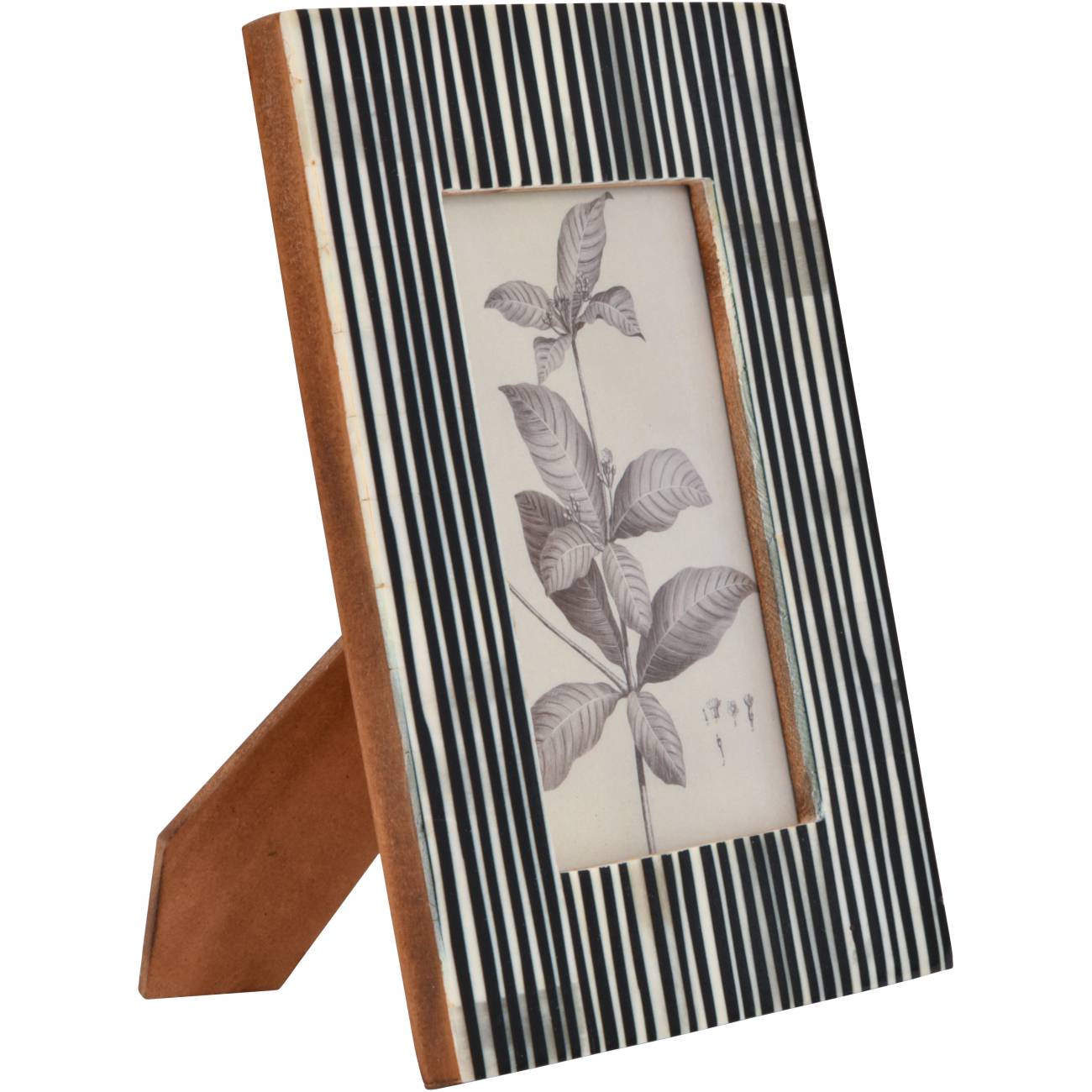 Bone Striped Photo Frame 4x6"