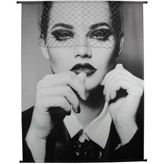 Velma Monochrome Portrait Velvet Wall Art
