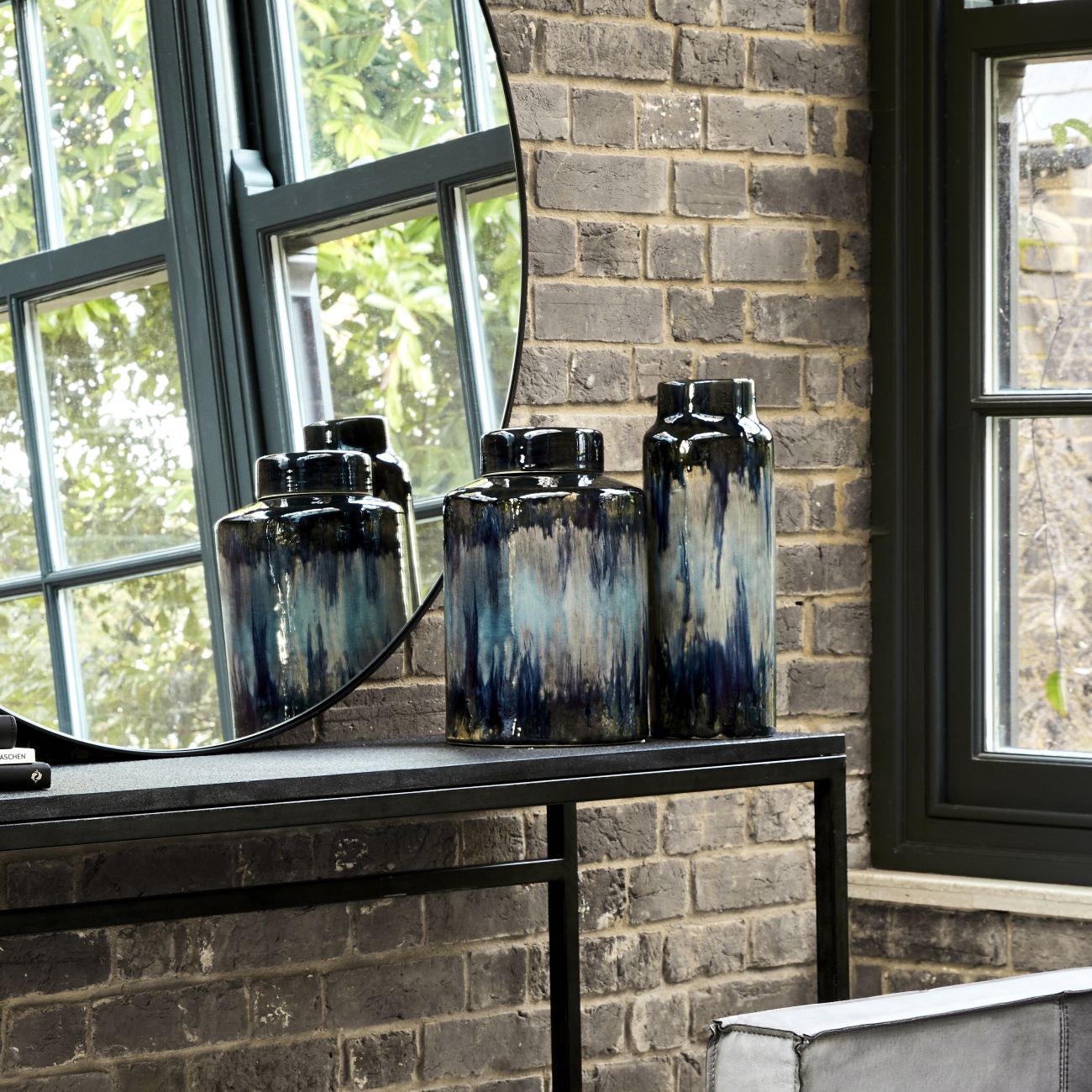 Blue Ceramic Jar