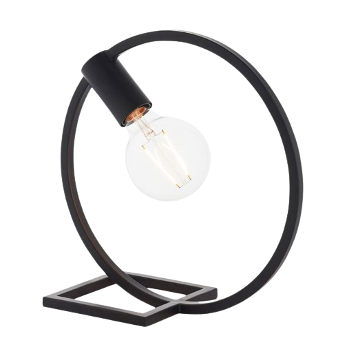 Kreis Tischlampe Schwarz