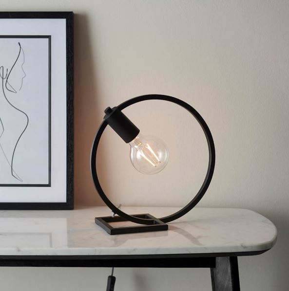 Lampe de Table Cercle Noir