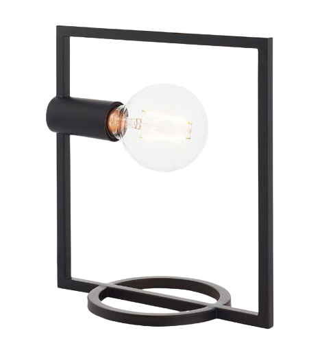 Rectangle Table Lamp Black