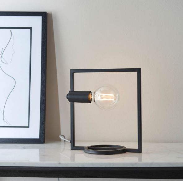 Rectangle Table Lamp Black