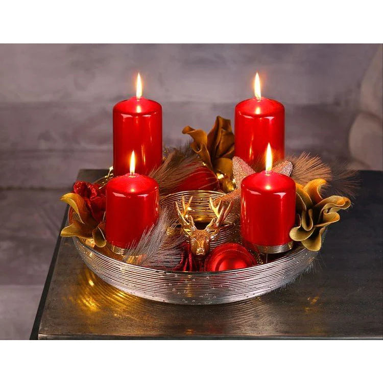 Red Metallic Candle 10cm